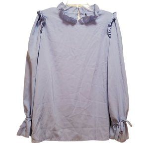 Women’s Blue Blouse No Brand Name Tag‎ and No Size Tag See Measurements